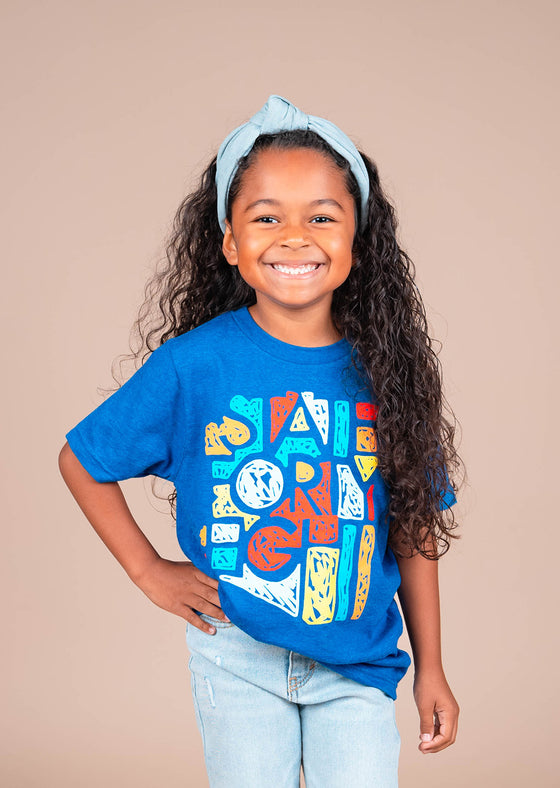 Youth Crew Neck Scribble | Royal Blue - State Forty Eight