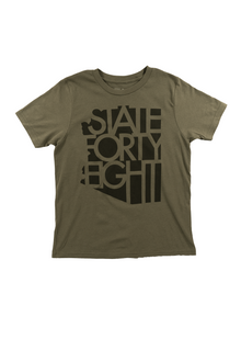 Youth Crew Neck Classic | Military Green & Black - State Forty Eight